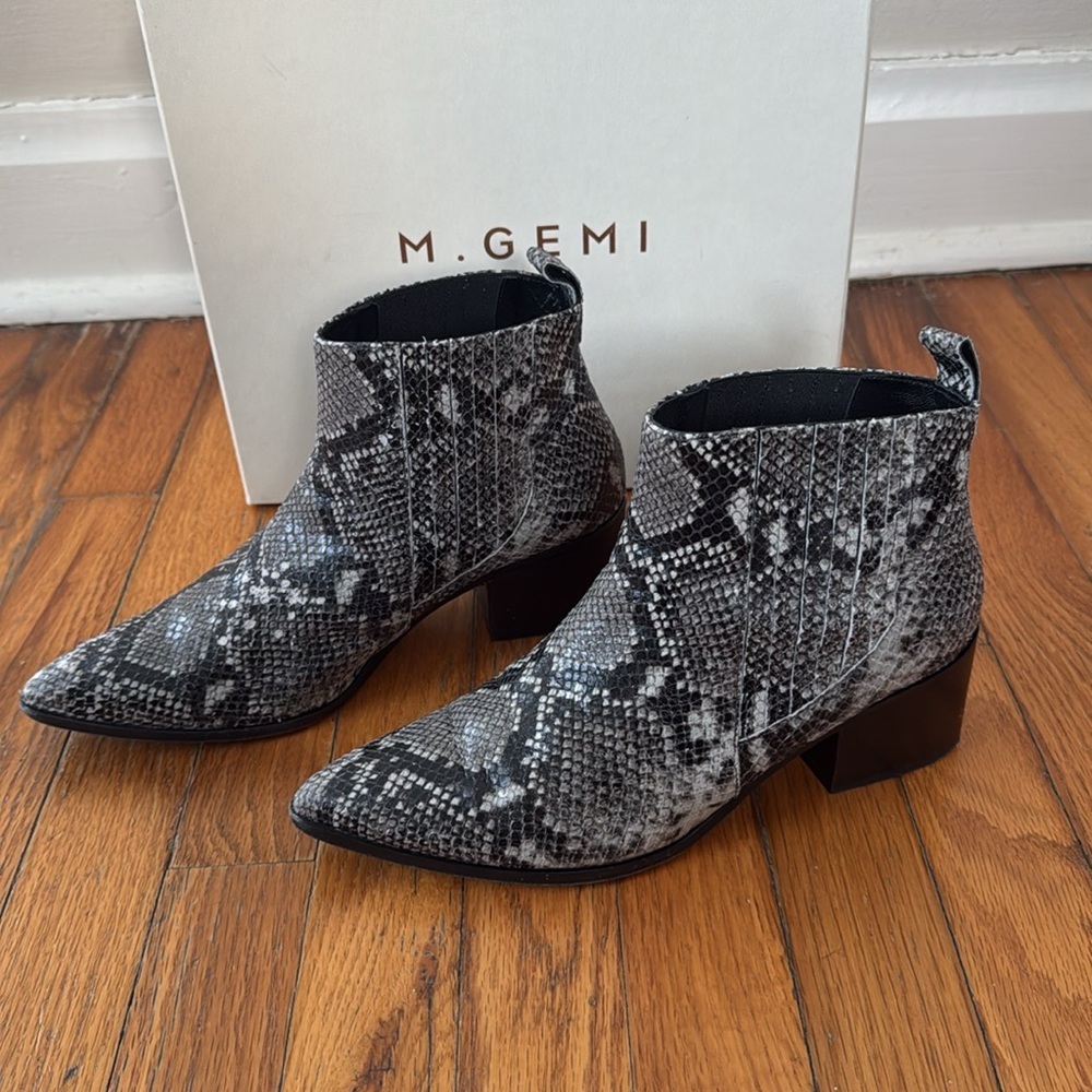 M Gemi The Natura Gray Snakeskin printed leather 39 - Picture 5 of 8